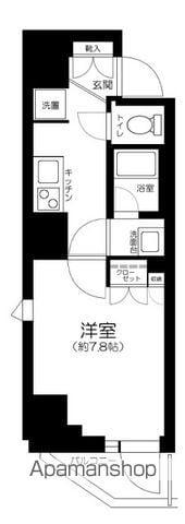 GRANSITE NAKAMEGURO(1K/4階)の間取り写真