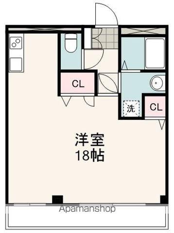 グランドール安西(ワンルーム/1階)の間取り写真