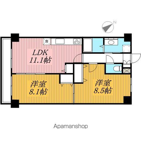 千葉ポートイースト(2LDK/11階)の間取り写真