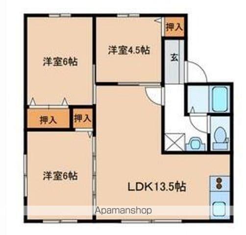 セジュールはっ高(3LDK/2階)の間取り写真