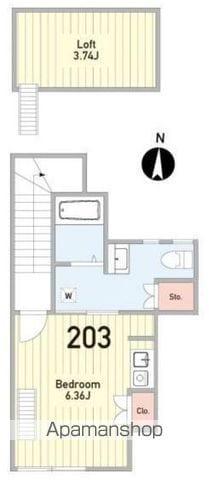 スクウェア鷺宮(ワンルーム/2階)の間取り写真