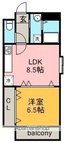 フェリーチェ(1LDK/2階)の間取り写真