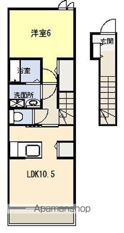 セイバリー メゾンB(1LDK/2階)の間取り写真