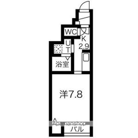 アズグレイス Ⅱ(1K/1階)の間取り写真