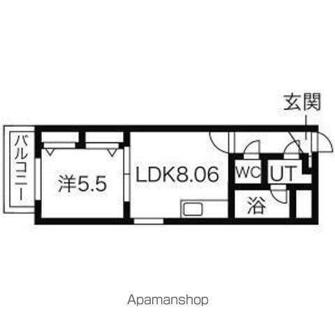 レジデンス高石(1LDK/4階)の間取り写真