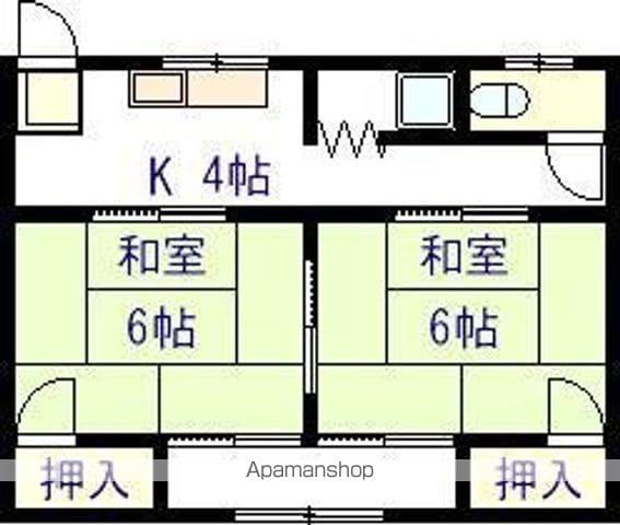 清風荘(2K/1階)の間取り写真