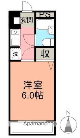 清城ハイツ(1K/3階)の間取り写真