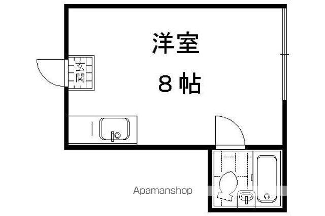 とうあんりょう(ワンルーム/3階)の間取り写真