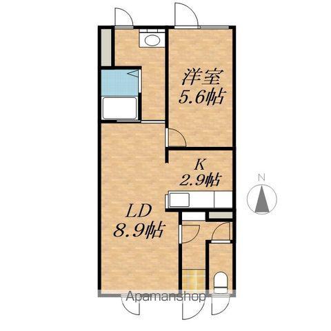 NCウイング緑陽台(1LDK/2階)の間取り写真
