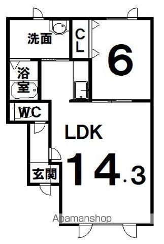 PALERMOⅠ(1LDK/1階)の間取り写真