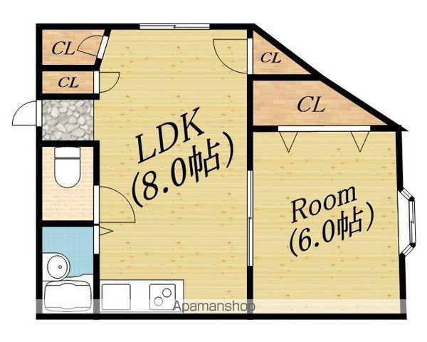 デナリハイツ清水(1LDK/3階)の間取り写真