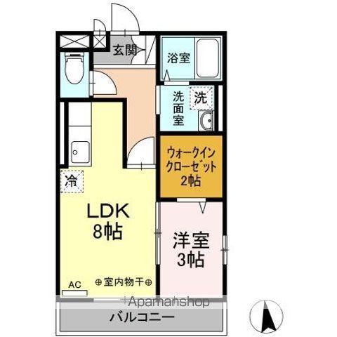 カナディアンコート平成(1LDK/3階)の間取り写真