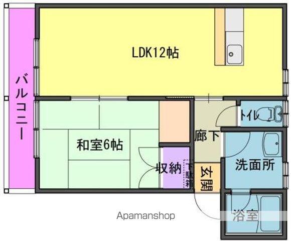 キメラハイツB (1LDK/1階)の間取り写真