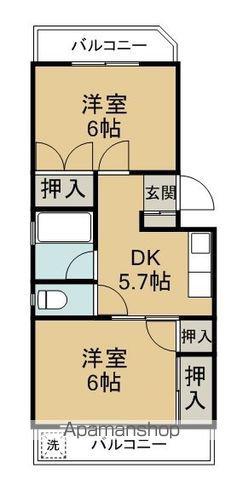 マンション裕(2K/2階)の間取り写真