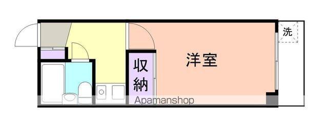 スカイハイツ三木町(1K/6階)の間取り写真