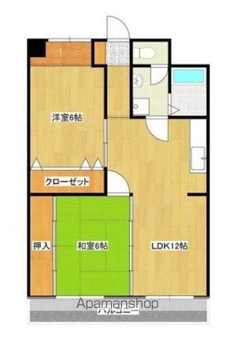 NA ビル(3DK/6階)の間取り写真