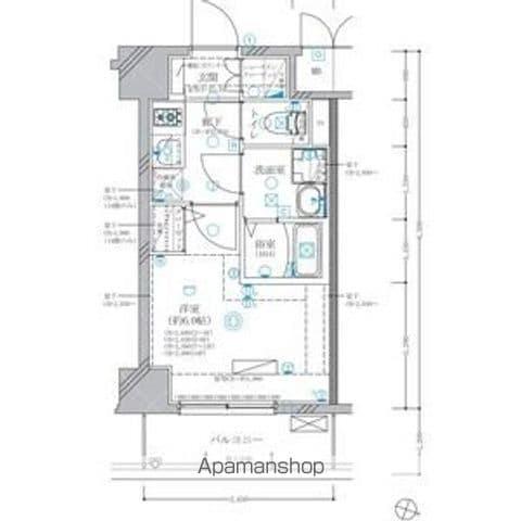 ディアレイシャス東別院Ⅳ(1K/11階)の間取り写真