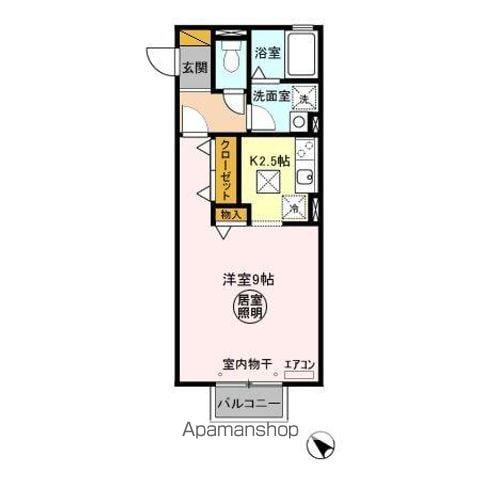 ルミエール(1K/1階)の間取り写真