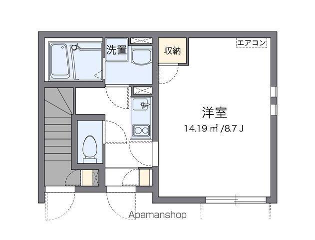 クレイノアルヴィータ(1K/1階)の間取り写真