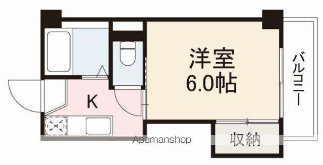 前川ビル(1K/2階)の間取り写真