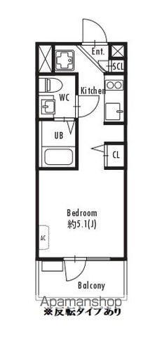 プライマル下北沢(ワンルーム/2階)の間取り写真