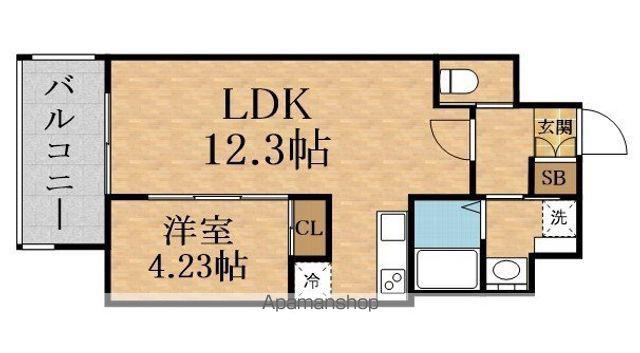 PREGIO NISHINAKAJIMA ASIAN(1LDK/12階)の間取り写真