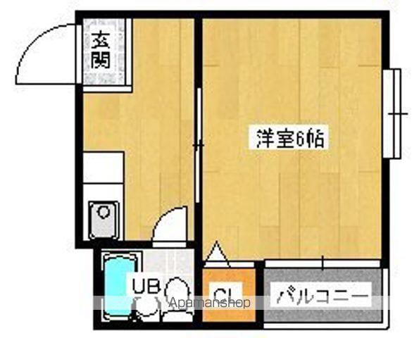 CABIN ABIKO ウエスト(1K/5階)の間取り写真