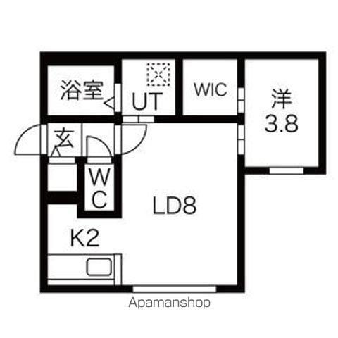 HILLS SAPPORO Ⅱ(1LDK/3階)の間取り写真