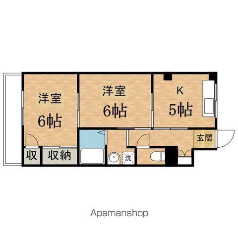 アルデバラン(2K/2階)の間取り写真