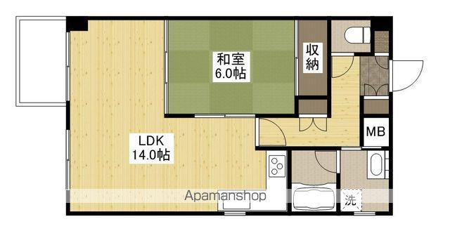 ベルソーレ松本(1LDK/4階)の間取り写真