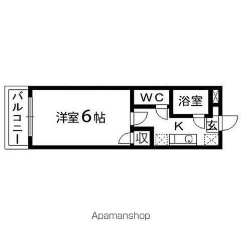 アクティブパレス百合ヶ丘A10(1K/1階)の間取り写真