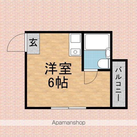 コーポサンフラワー(ワンルーム/2階)の間取り写真