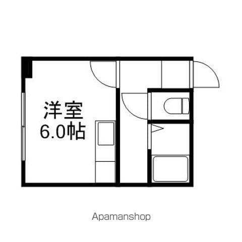 イーストヒル(ワンルーム/2階)の間取り写真