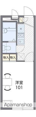 レオパレスフクオカ(1K/1階)の間取り写真