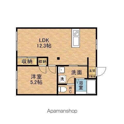プランソレイユ壱番館(1LDK/2階)の間取り写真