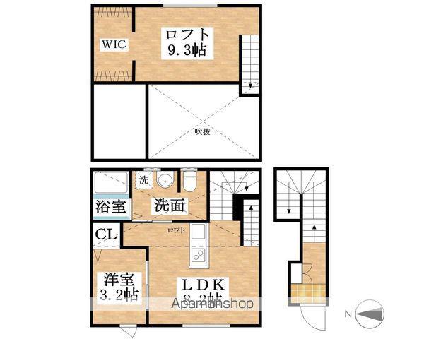 ESPRESSO小牧(1LDK/2階)の間取り写真