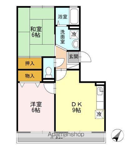 サンピア・K(2DK/1階)の間取り写真