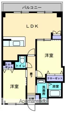 フィネス多賀Ⅱ(2LDK/2階)の間取り写真