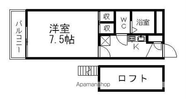 レオパレス富士(1K/1階)の間取り写真
