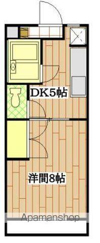 エルドラード(1DK/2階)の間取り写真
