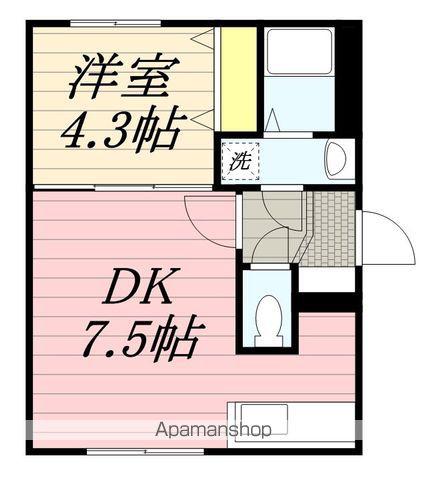 レストヒルズ南郷(1LDK/1階)の間取り写真