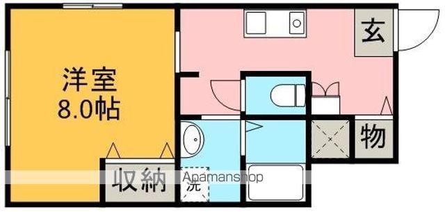 アキュラメゾン坂戸(1K/1階)の間取り写真