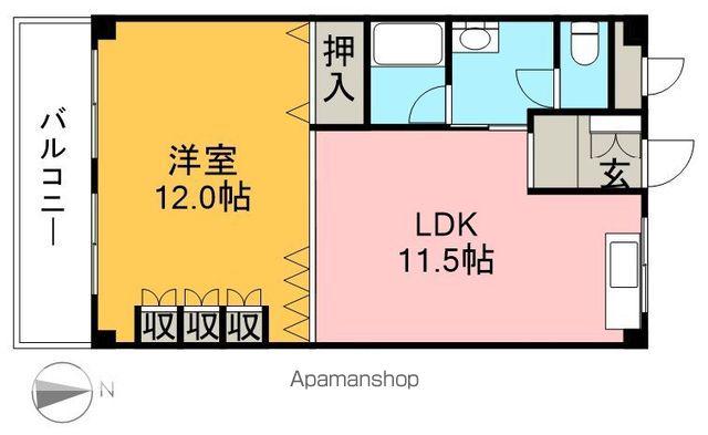 ロイヤルパインズ(1LDK/2階)の間取り写真