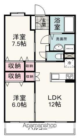 シレーネ(2LDK/1階)の間取り写真