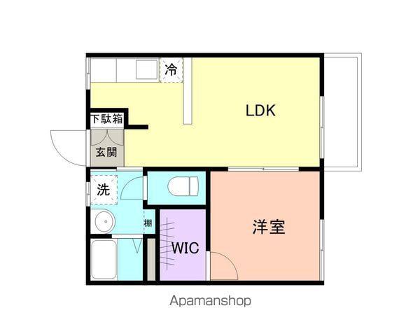 タウンハイツ葵(1LDK/2階)の間取り写真