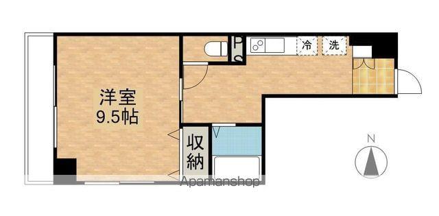PALAZZOWAKO(1K/3階)の間取り写真
