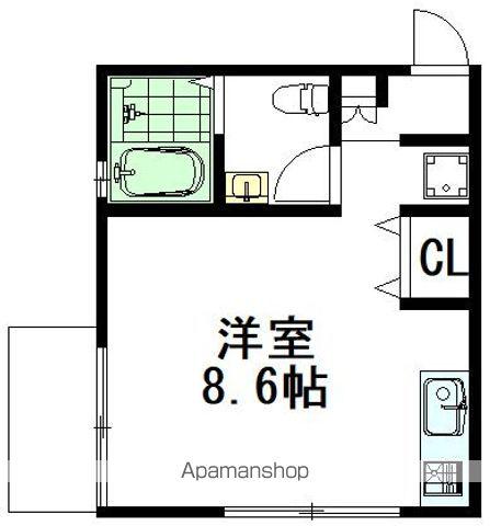コアパレス常葉3(ワンルーム/1階)の間取り写真