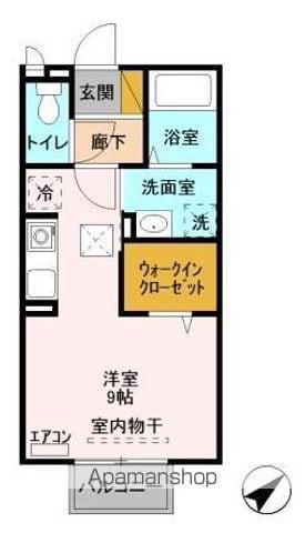 フォレスト サイト(ワンルーム/1階)の間取り写真