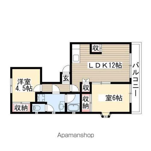 共栄ハイツ(2LDK/3階)の間取り写真