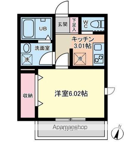 メゾンエーレ柴又(1K/3階)の間取り写真